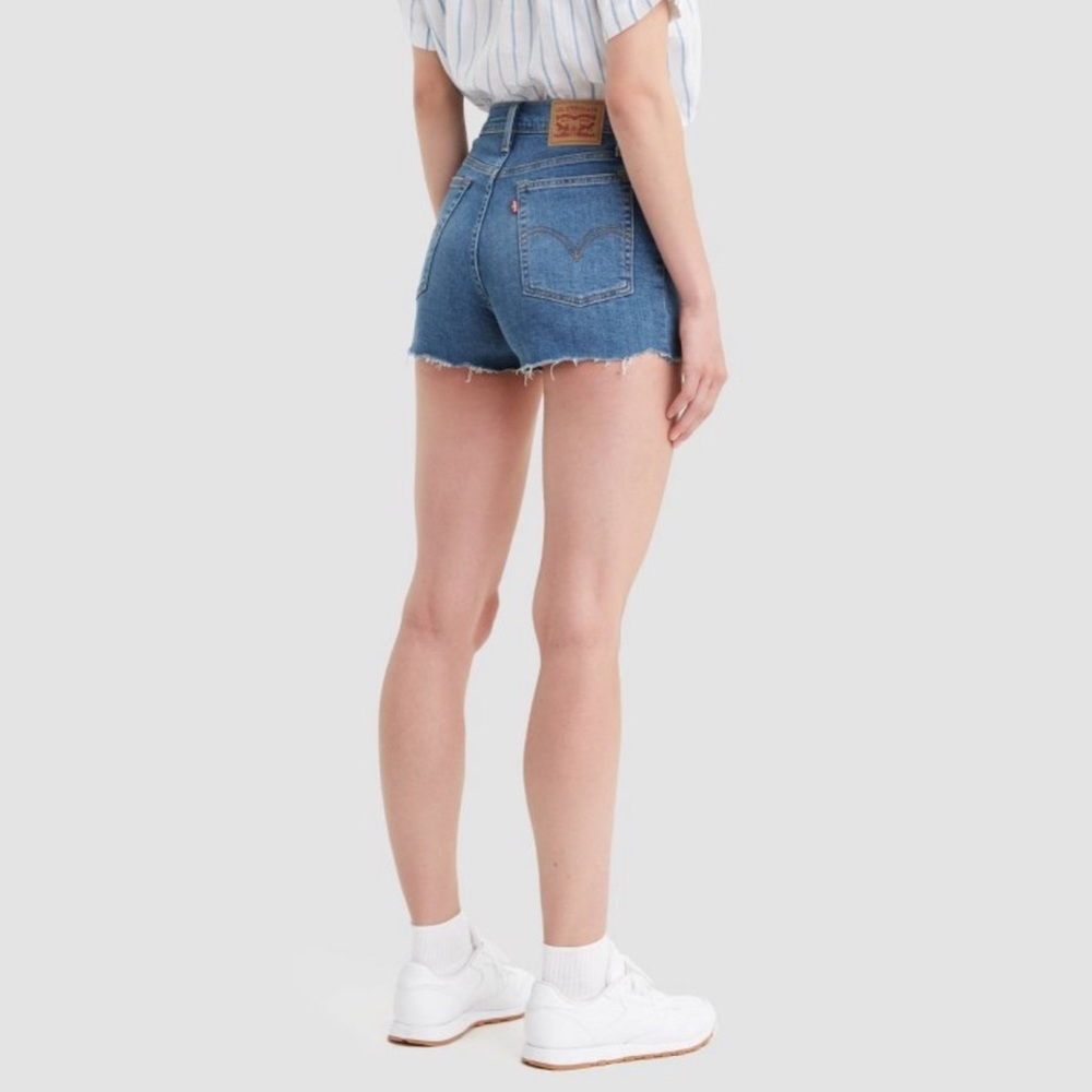 Levi's High-Rise Jean Shorts (Sapphire Dust)
